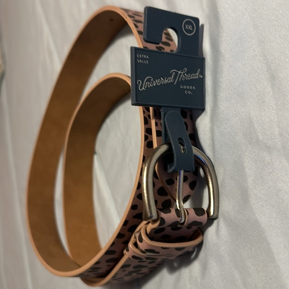 Universal thread ladies XXL belt animal print brown spots - Picture 2 of 3